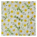 Clayre & Eef Napkins Paper Set of 20 33x33 cm White Yellow Flowers