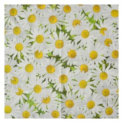 Clayre & Eef Servietten Papier 20er Set 33x33 cm Weiß Gelb Blumen