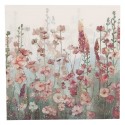 Clayre & Eef Serviettes Papier set de 20 33x33 cm Blanc Rose Fleurs
