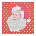 Clayre & Eef Tovaglioli Carta set di 20 33x33 cm Rosso Babbo Natale