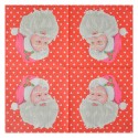 Clayre & Eef Tovaglioli Carta set di 20 33x33 cm Rosso Babbo Natale