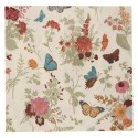 Clayre & Eef Napkins Paper Set of 20 33x33 cm Beige Flowers