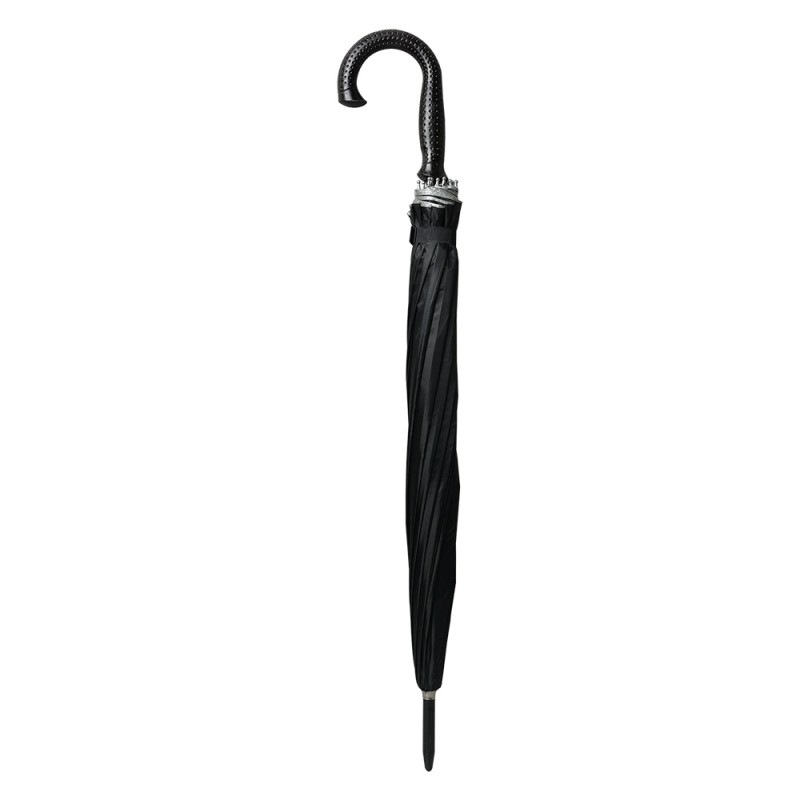 Clayre & Eef Adult Umbrella Ø 100x80 cm Black Plastic