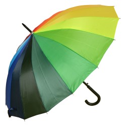 Clayre & Eef Erwachsenen-Regenschirm Ø 100x80 cm Mehrfarbig Kunststoff