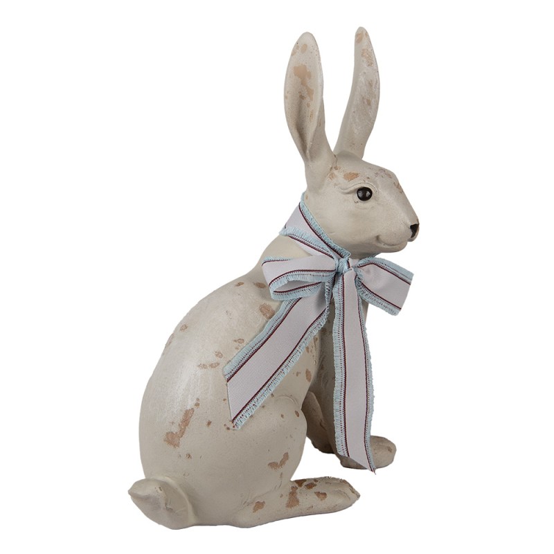 Clayre & Eef Figur Kaninchen 20x11x28 cm Beige Grün Polyresin