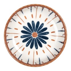 Clayre & Eef Bowl 50 ml Beige Blue Ceramic