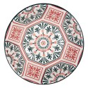 Clayre & Eef Bowl 350 ml White Red Ceramic