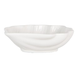 Clayre & Eef Schale Muschel 16x15x4 cm Weiß Keramik