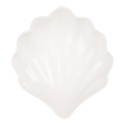 Clayre & Eef Schale Muschel 16x15x4 cm Weiß Keramik