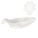 Clayre & Eef Schale Muschel 23x22x6 cm Weiß Keramik