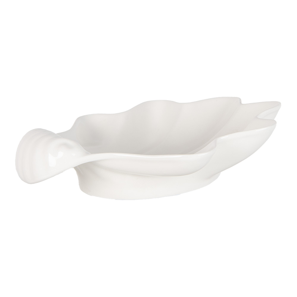 Kom Schelp 23X22X6 Cm Wit Keramiek-image