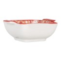 Clayre & Eef Kom 75 ml Wit Rood Keramiek