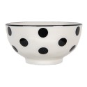 Clayre & Eef Bowl 125 ml White Black Ceramic