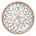 Clayre & Eef Breakfast Plate Ø 21x3 cm White Brown Ceramic