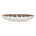 Clayre & Eef Breakfast Plate Ø 21x3 cm White Black Ceramic