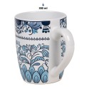 Clayre & Eef Mok 300 ml Wit Blauw Keramiek
