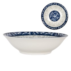 Clayre & Eef Bol Ø 21x5 cm Blanc Bleu Céramique