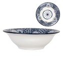 Clayre & Eef Scodella Ø 18x6 cm Bianco Blu  Ceramica