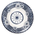 Clayre & Eef Scodella Ø 18x6 cm Bianco Blu  Ceramica