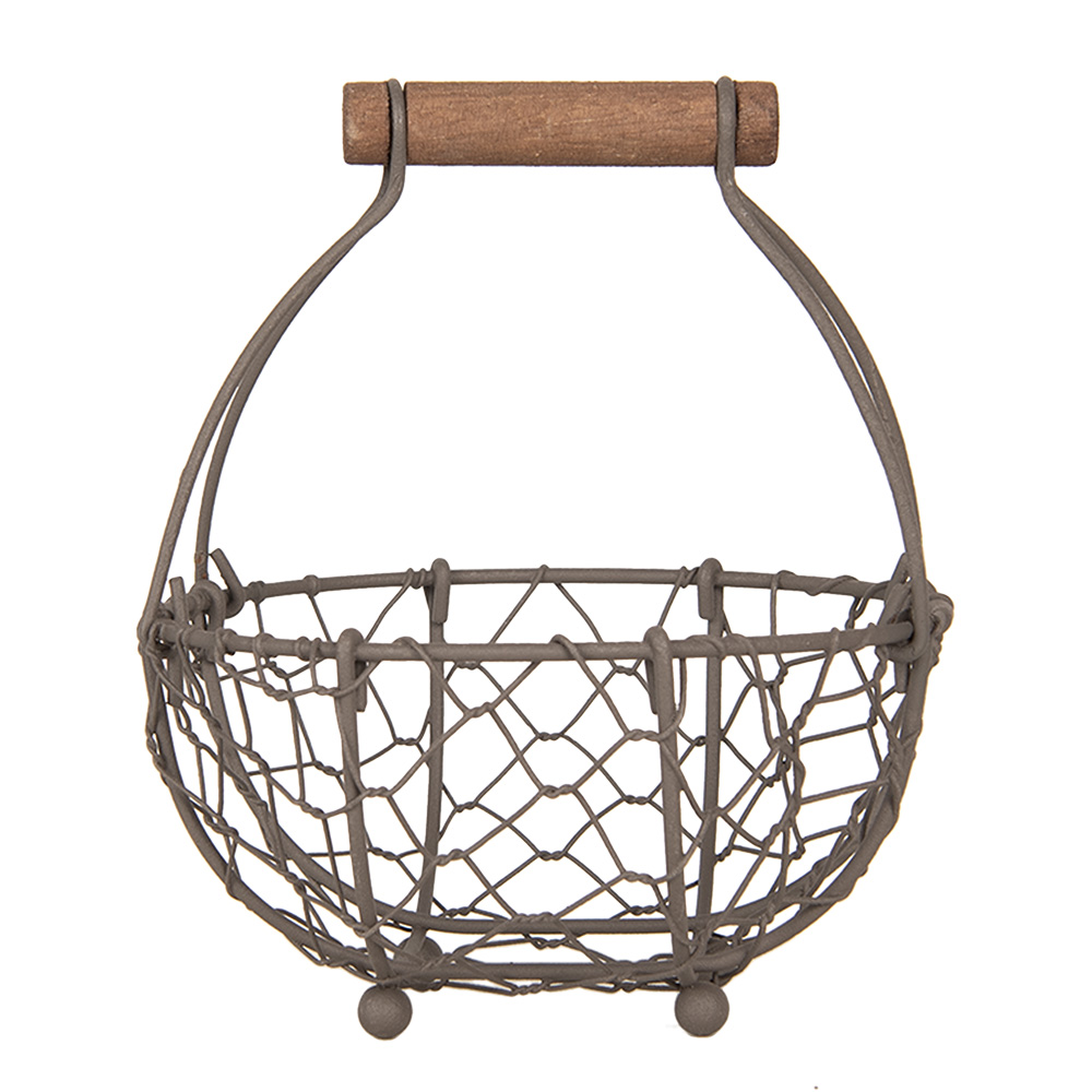 Clayre&Eef OpbergmandØ 14x7/17 cm Bruin Metaal afbeelding