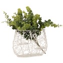 Clayre & Eef Aufbewahrungskorb 23x14x16 /28cm Weiß Metall