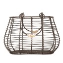 Clayre & Eef Aufbewahrungskorb 25x16x17/28 cm Braun Metall
