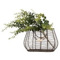 Clayre & Eef Aufbewahrungskorb 25x16x17/28 cm Braun Metall