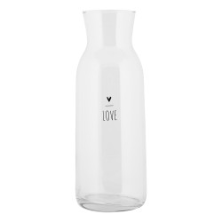 Clayre & Eef Carafe 1000 ml Transparent Glass Love