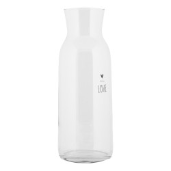 Clayre & Eef Carafe 1000 ml Transparent Glass Love