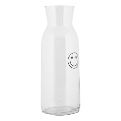 Clayre & Eef Carafe 1000 ml Transparent Glass Smile