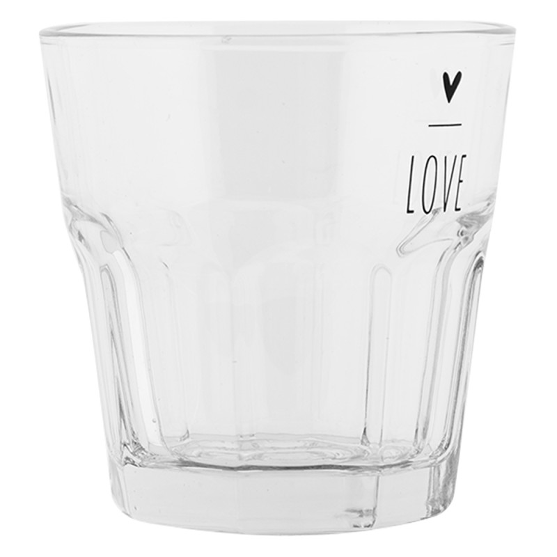 Clayre & Eef Water Glass 200 ml Transparent Glass Love