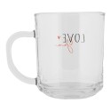 Clayre & Eef Theeglas 200 ml Transparant Glas LOVE YOU