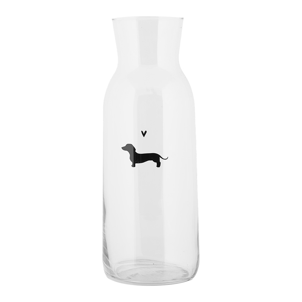 Clayre&Eef Karaf 1000 ml Transparant Glas Teckel afbeelding