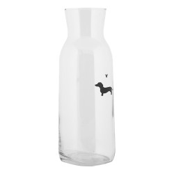 Clayre & Eef Karaffe 1000 ml Transparant Glas Dackel