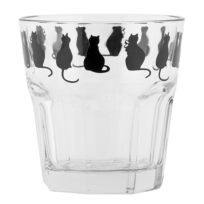 Clayre & Eef Wasserglas 200 ml Transparant Glas Katzen