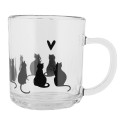 Clayre & Eef Tea Glass 200 ml Transparent Glass Cats