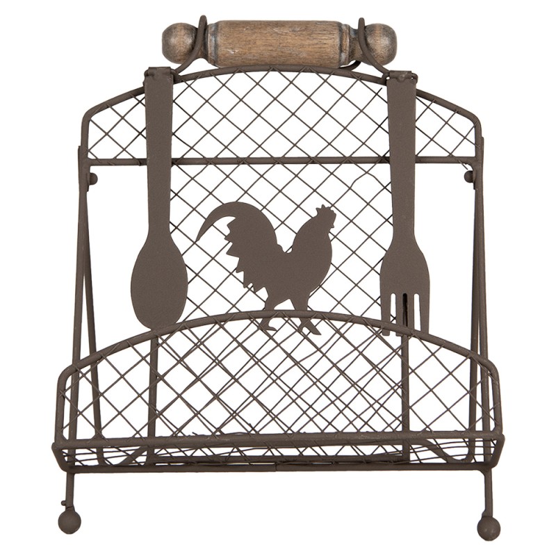 Clayre & Eef Kockbuchständer 23x21x31 cm Braun Metall