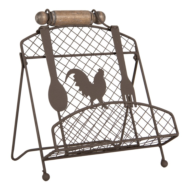 Clayre & Eef Kockbuchständer 23x21x31 cm Braun Metall