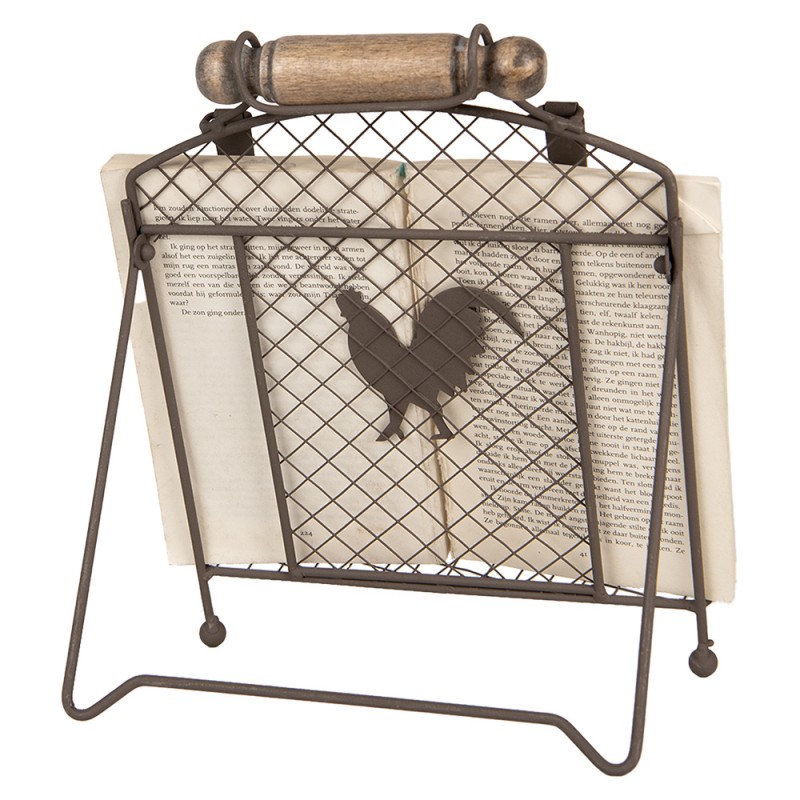 Clayre & Eef Kockbuchständer 23x21x31 cm Braun Metall