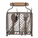 Clayre & Eef Besteckhalter 19x11x24 cm Braun Metall