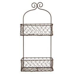 Clayre & Eef Korbregal 20x12x45 cm Braun Metall