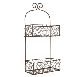 Clayre & Eef Korbregal 20x12x45 cm Braun Metall