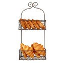 Clayre & Eef Basket Rack 20x12x45 cm Brown Metal