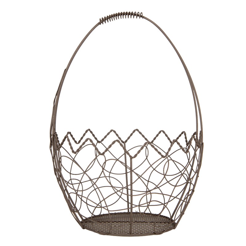 Clayre & Eef Opbergmand Set van 3 Ø 28/  Ø 23 / Ø 18 cm Bruin Metaal
