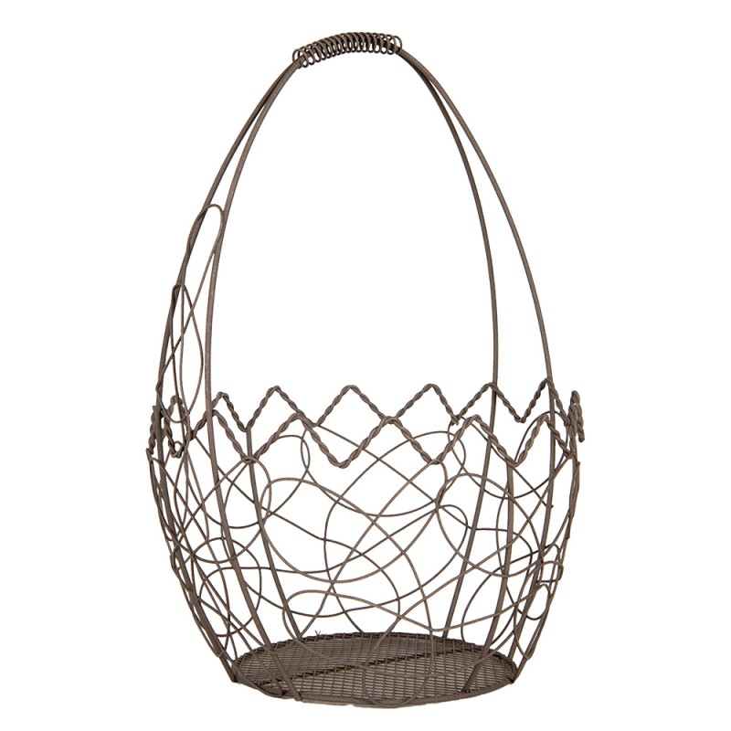 Clayre & Eef Opbergmand Set van 3 Ø 28/  Ø 23 / Ø 18 cm Bruin Metaal