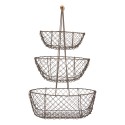 Clayre & Eef Cesto per riporre 30x22x50 cm Nero Metallo