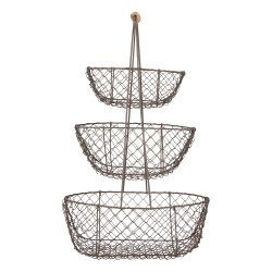 Clayre & Eef Aufbewahrungskorb 30x22x50 cm Schwarz Metall