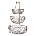 Clayre & Eef Cesto per riporre 30x22x50 cm Nero Metallo