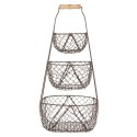 Clayre & Eef Cesto per riporre 30x22x50 cm Nero Metallo