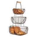 Clayre & Eef Cesto per riporre 30x22x50 cm Nero Metallo
